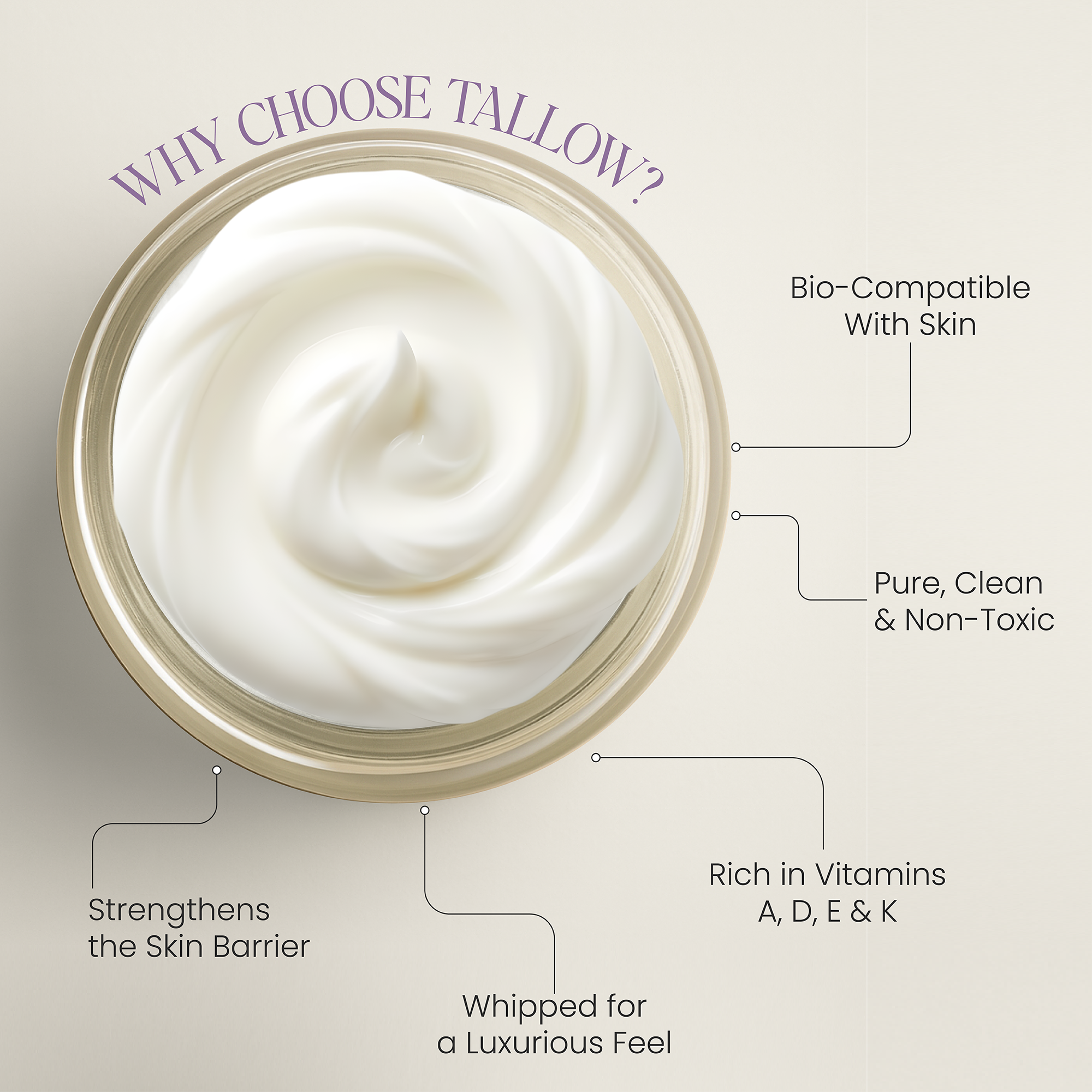 Skin Glow | Whipped Tallow Cream - Lavender Lullaby