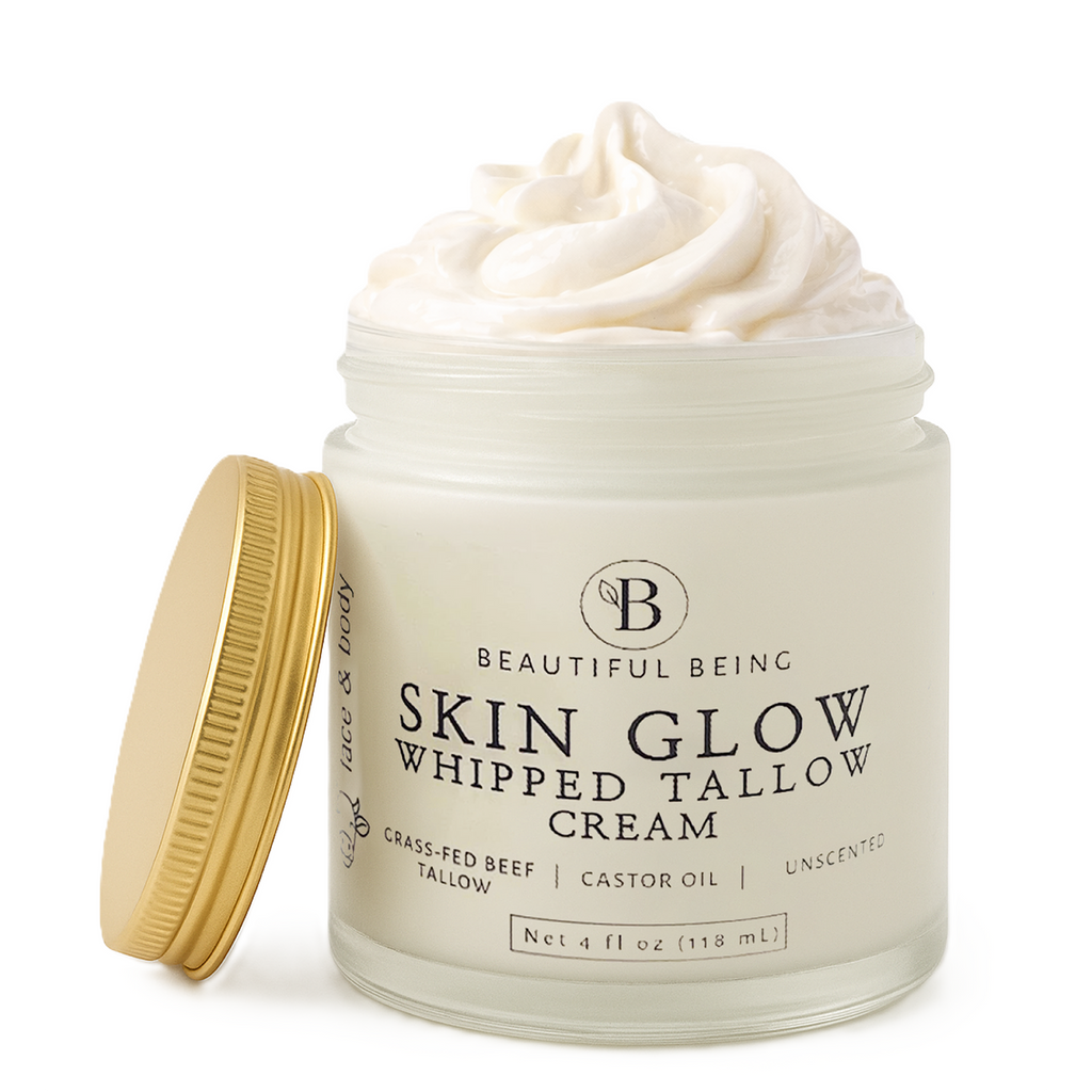 Skin Glow | Whipped Tallow Cream (smells clean, no essential oils) - Unscented - Beautiful Being